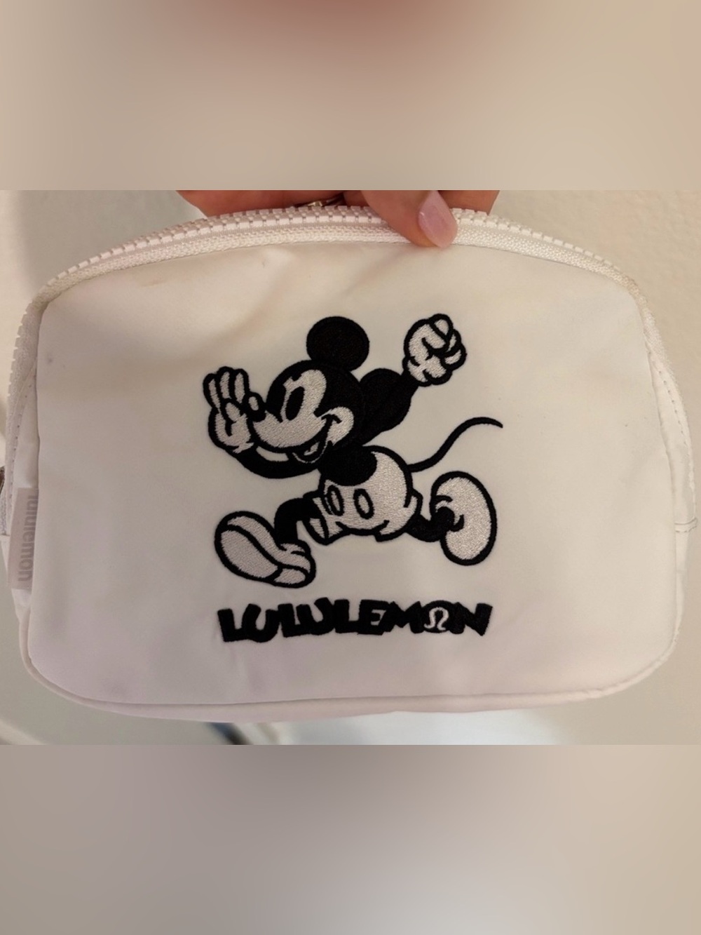 lululemon athletica White and Black Mickey Cosmetic Pouch